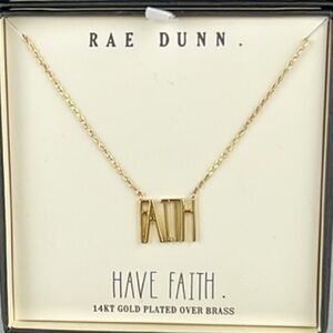 Rae Dunn- ‘Faith’ Necklace. 16+2”. NWT